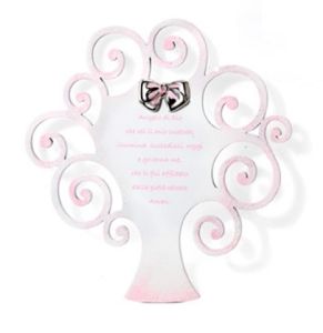 QUADRO ACCA ALBERO DELLA VITA ROSA CON PREGHIERA 592R.2