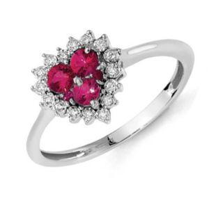ANELLO DONNAORO CUORE CON RUBINI DHAR9254.004