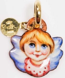 CIONDOLO GABRIELLA RIVALTA ANGIOLETTO DIPINTO A MANO