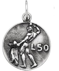 CIONDOLO GIOVANNI RASPINI MONETA 50 LIRE 09459 9459