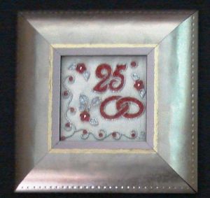 QUADRO ADRIANA XHILONE NOZZE ARGENTO 25MO 542-171 AG