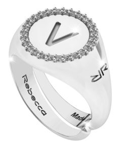 ANELLO REBECCA MY WORLD ALPHABET SILVER COLLECTION SWRAZV72