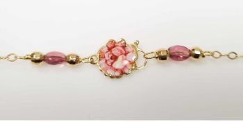 BRACCIALE GABRIELLA RIVALTA CON FIORELLINO DIPINTO A MANO