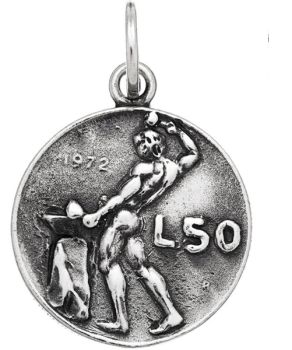 CIONDOLO GIOVANNI RASPINI MONETA 50 LIRE 09459 9459