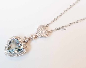 COLLANA DAVITE & DELUCCHI ACQUAMARINA TAGLIO CUORE