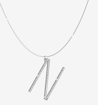 COLLANA REBECCA CON LETTERA N MY WORLD SILVER COLLECTION SWAKAN64