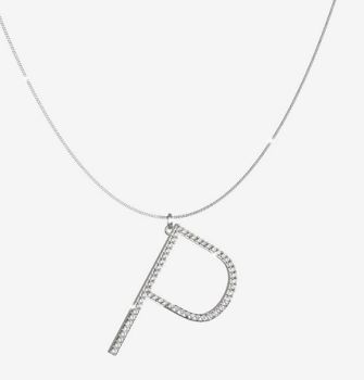 COLLANA REBECCA CON LETTERA P MY WORLD SILVER COLLECTION SWAKAP66